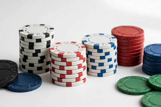 Blank poker chips ready for UV printing