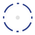 Blue Magnetic 8-Stripe Blank Poker Chips - 11.5g, Insert Ready