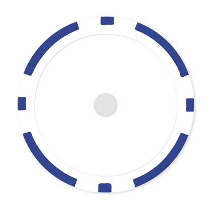 Blue 8-Stripe 11 .5 gram clay composite magnetic poker chip  - Insert ready