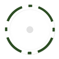 Green Magnetic 8-Stripe Blank Poker Chips - 11.5g, Insert Ready