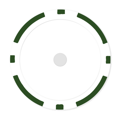 Green 8-Stripe 11 .5 gram clay composite magnetic poker chip  - Insert ready