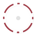 Red Magnetic 8-Stripe Blank Poker Chips - 11.5g, Insert Ready