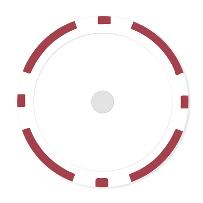 Red 8-Stripe 11 .5 gram clay composite magnetic poker chip  - Insert ready