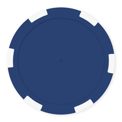 Blue 11 .5 gram clay composite 6-stripe poker chip - Insert ready