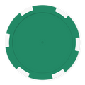 Green 6-Stripe Insert-Ready Blank Poker Chips - 11.5g, Recessed Center
