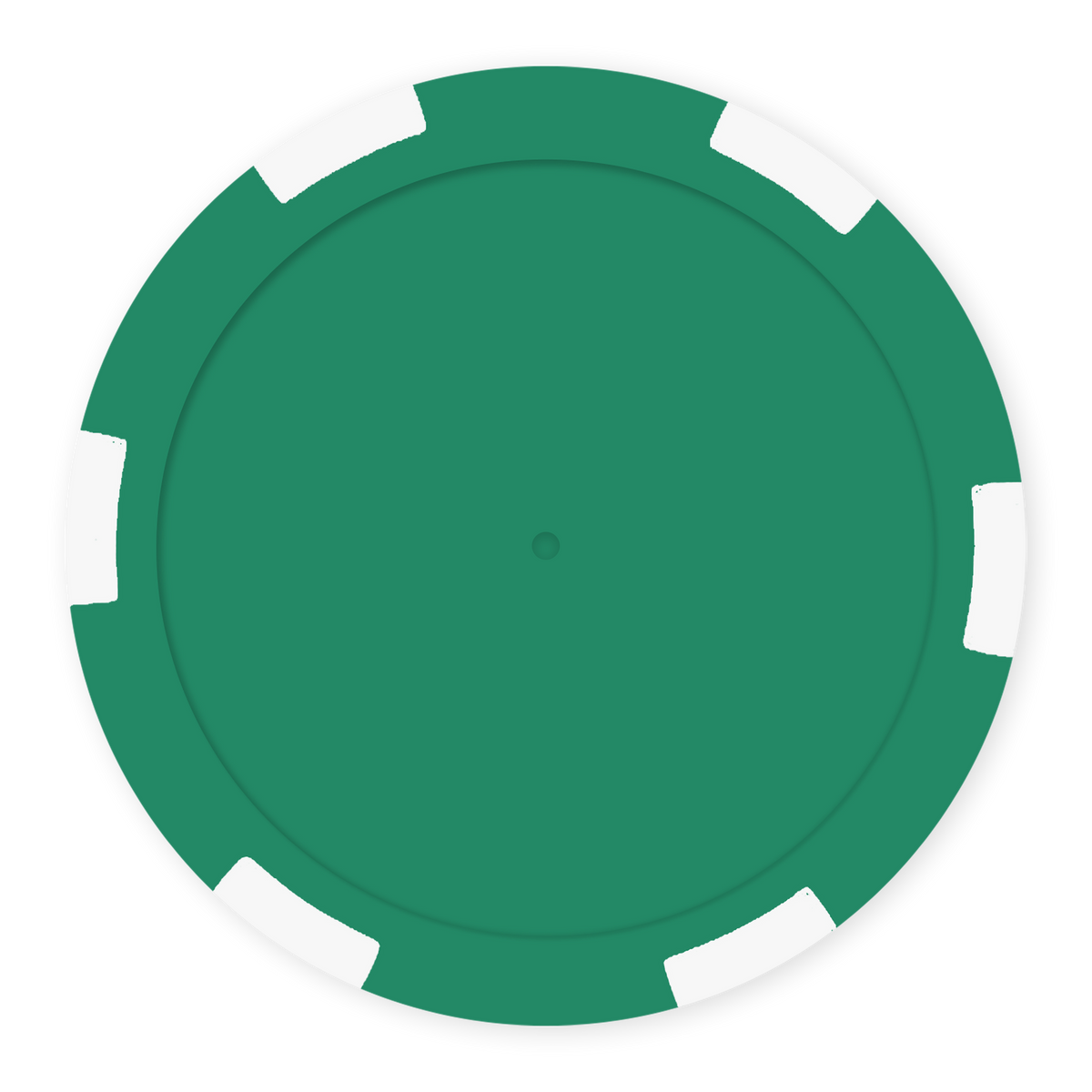 Green 11 .5 gram clay composite 6-stripe poker chip - Insert ready