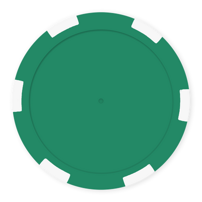 Green 11 .5 gram clay composite 6-stripe poker chip - Insert ready
