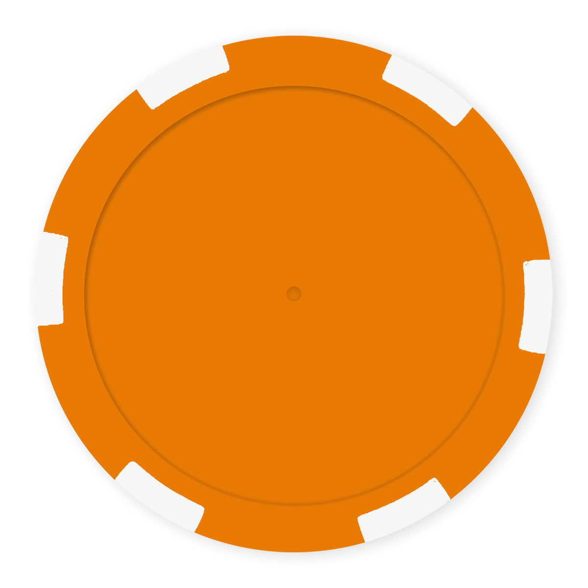 Orange 11 .5 gram clay composite 6-stripe poker chip - Insert ready