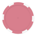 Pink 6-Stripe Insert-Ready Blank Poker Chips - 11.5g, Recessed Center