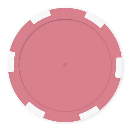 Pink 11 .5 gram clay composite 6-stripe poker chip - Insert ready