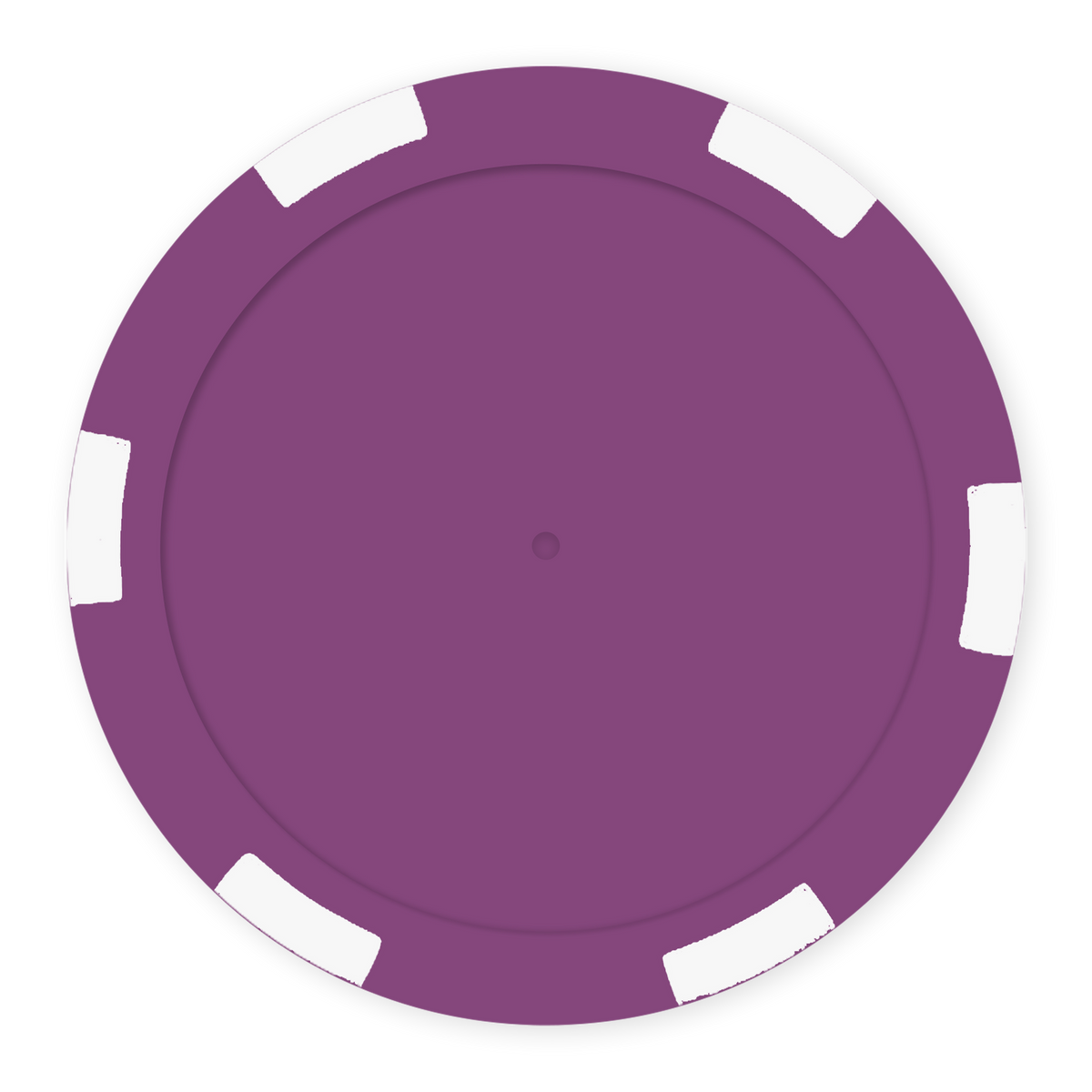 Purple 11 .5 gram clay composite 6-stripe poker chip - Insert ready