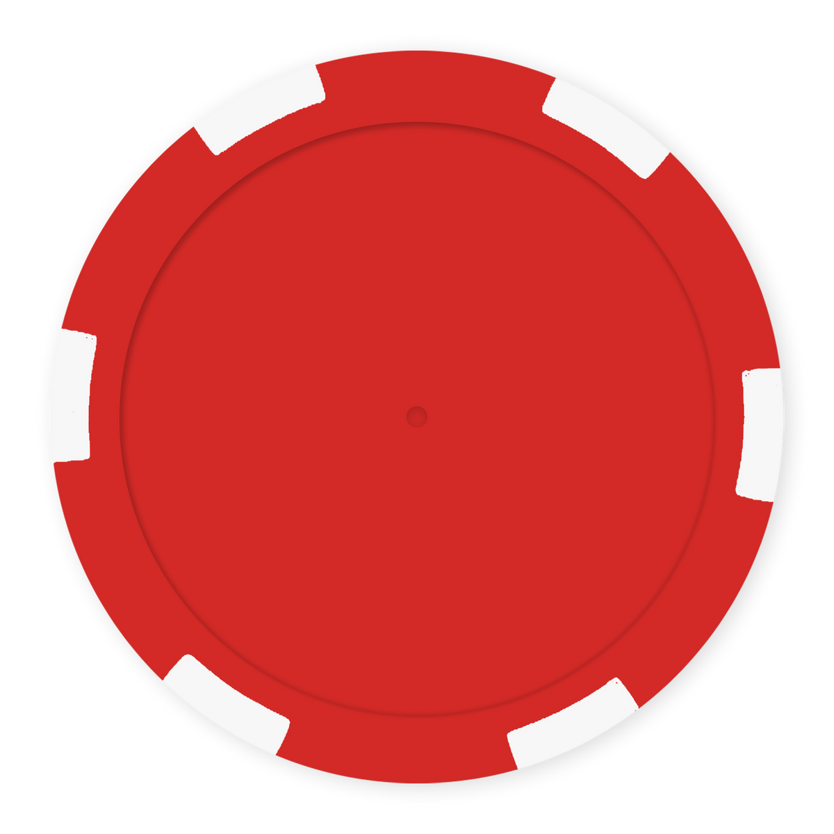 Red 11 .5 gram clay composite 6-stripe poker chip - Insert ready