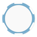 Baby Blue Multi-Stripe Blank Poker Chips - 11.5g, UV Print & Foil Stamp Ready