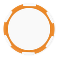 Orange Multi-Stripe Blank Poker Chips - 11.5g, UV Print & Foil Stamp Ready