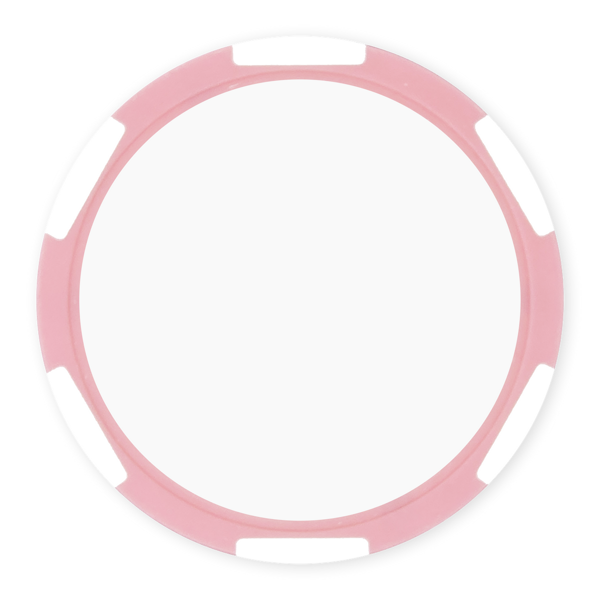 Pink 11 gram clay composite poker chip with six stripes, UV direct print ready
