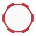 Red Multi-Stripe Blank Poker Chips - 11.5g, UV Print & Foil Stamp Ready