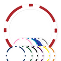 8-Stripe Blank Poker Chips Sample Pack - 11.5g, UV & Insert Ready
