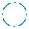 Baby Blue 8-Stripe Blank Poker Chips - 11.5g, UV Print & Insert Ready