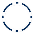 Blue 8-Stripe Blank Poker Chips - 11.5g, UV Print & Insert Ready