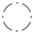 Gray 8-Stripe Blank Poker Chips - 11.5g, UV Print & Insert Ready