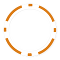 Orange 8-Stripe Blank Poker Chips - 11.5g, UV Print & Insert Ready