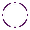 Purple 8-Stripe Blank Poker Chips - 11.5g, UV Print & Insert Ready