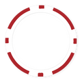 Red 8-Stripe Blank Poker Chips - 11.5g, UV Print & Insert Ready