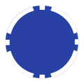 White 8-Stripe Blank Poker Chips - 11.5g, UV Print & Insert Ready
