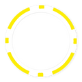 Yellow 8-Stripe Blank Poker Chips - 11.5g, UV Print & Insert Ready