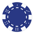 Blue Dice-Design Blank Poker Chips - 11.5g, UV Print & Foil Stamp Ready