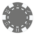 Gray Dice-Design Blank Poker Chips - 11.5g, UV Print & Foil Stamp Ready