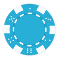 Baby Blue Dice-Design Blank Poker Chips - 11.5g, UV Print & Foil Stamp Ready
