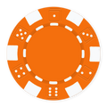 Orange Dice-Design Blank Poker Chips - 11.5g, UV Print & Foil Stamp Ready