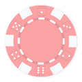 Pink Dice-Design Blank Poker Chips - 11.5g, UV Print & Foil Stamp Ready