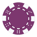 Purple Dice-Design Blank Poker Chips - 11.5g, UV Print & Foil Stamp Ready