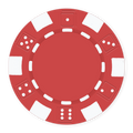 Red Dice-Design Blank Poker Chips - 11.5g, UV Print & Foil Stamp Ready