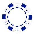 White Dice-Design Blank Poker Chips - 11.5g, UV Print & Foil Stamp Ready