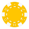 Yellow Dice-Design Blank Poker Chips - 11.5g, UV Print & Foil Stamp Ready