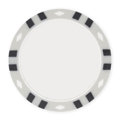 Gray 13.5 gram clay composite 12-Stripe poker chip - Insert & UV ready
