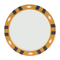 Orange 12-Stripe Blank Poker Chips - 13.5g Heavyweight, UV Print & Insert Ready