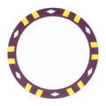 Purple 12-Stripe Blank Poker Chips - 13.5g Heavyweight, UV Print & Insert Ready