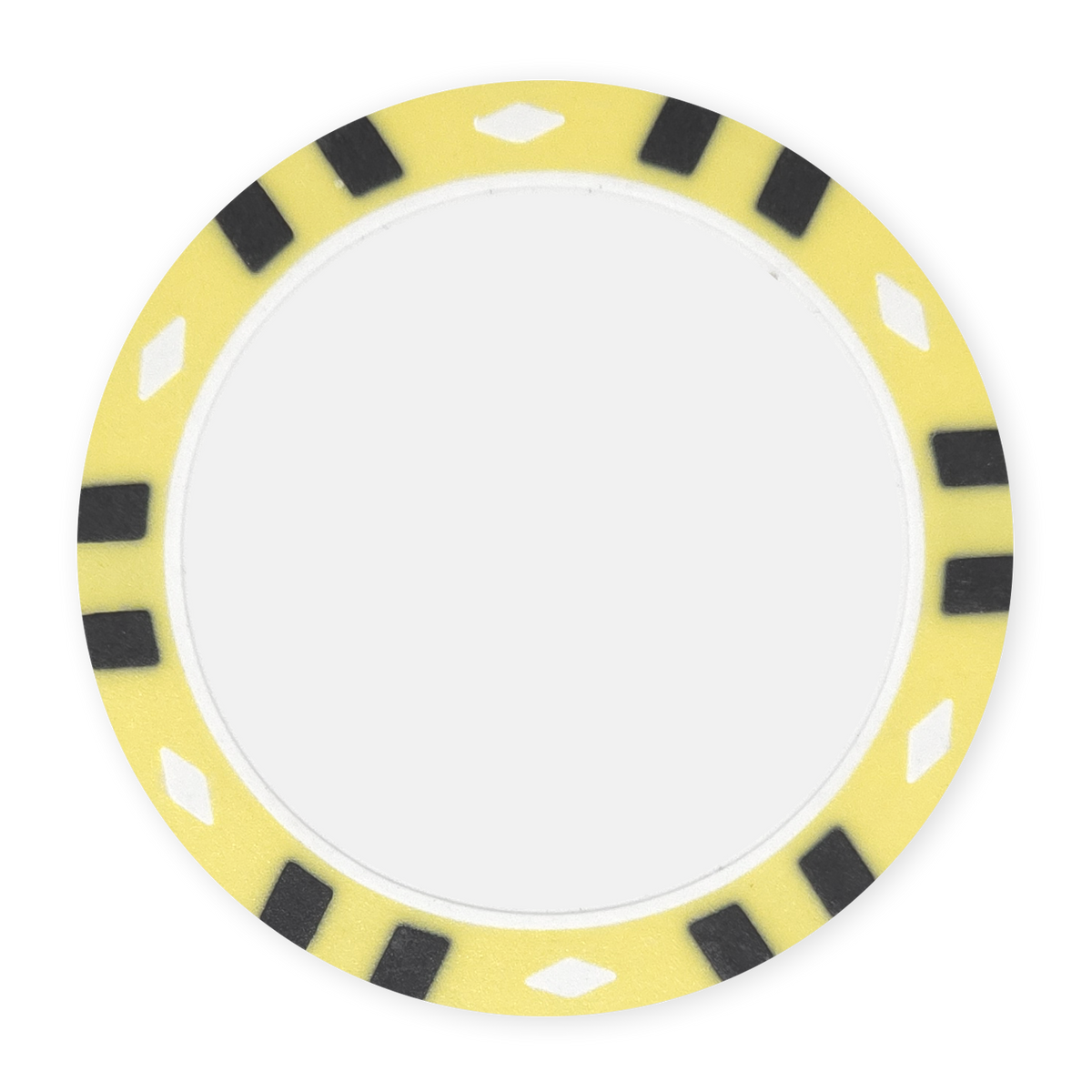 Yellow Stripe poker chip - Insert & UV ready