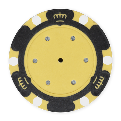 Black 14 gram clay Monte Carlo poker chip - Insert ready