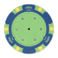 Blue Monte Carlo Blank Poker Chips - 14g Clay, Insert Ready