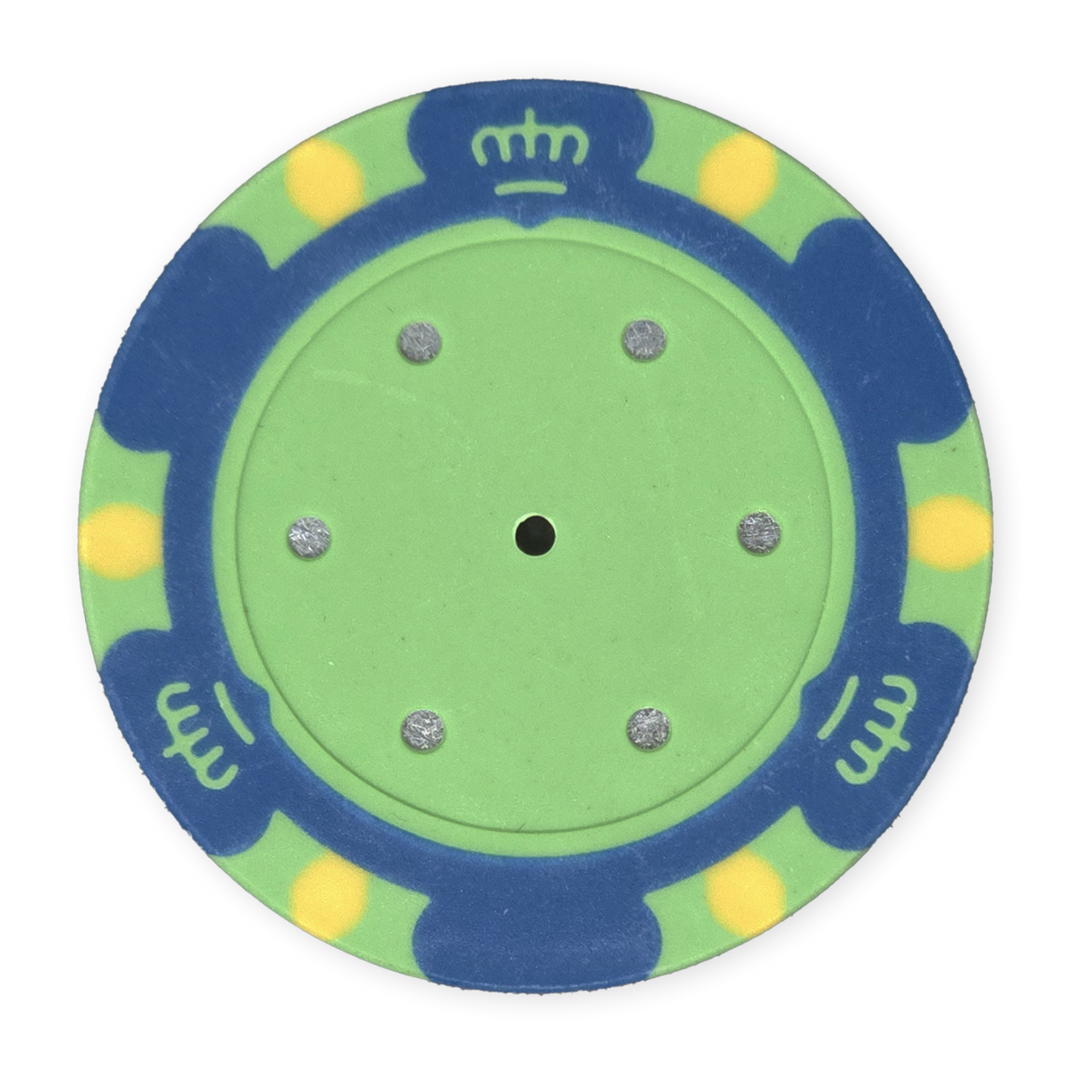 Blue 14 gram clay Monte Carlo poker chip - Insert ready