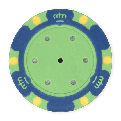 Blue 14 gram clay Monte Carlo poker chip - Insert ready