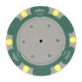 Green Monte Carlo Blank Poker Chips - 14g Clay, Insert Ready