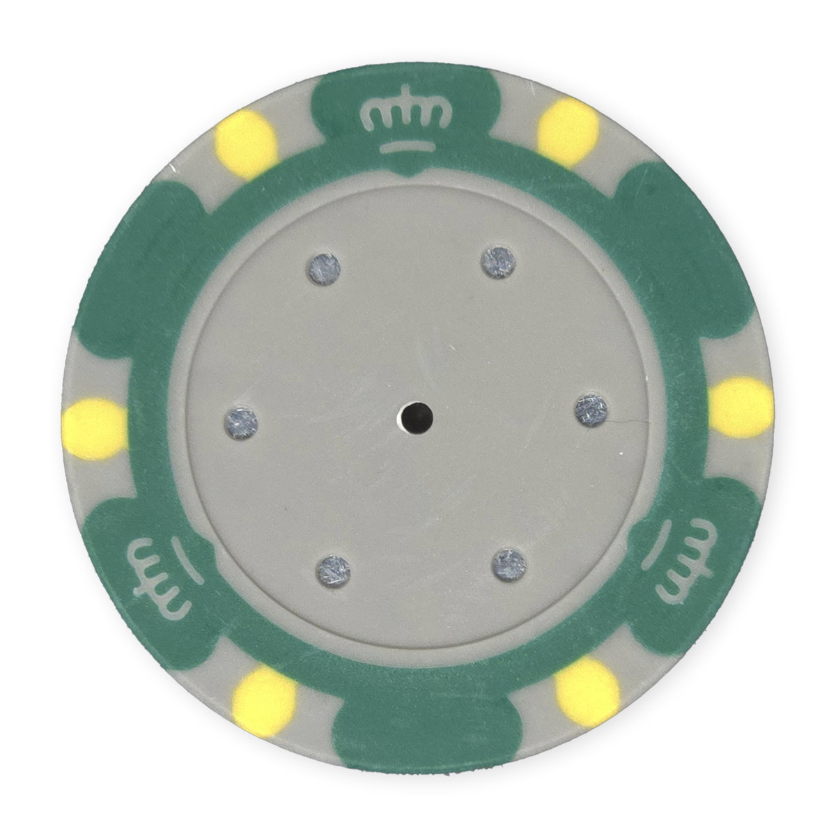 Green 14 gram clay Monte Carlo poker chip - Insert ready