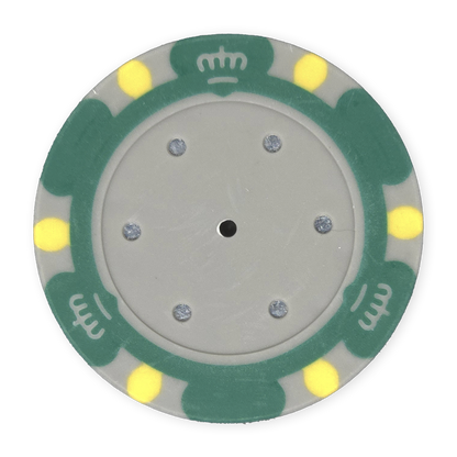 Green 14 gram clay Monte Carlo poker chip - Insert ready