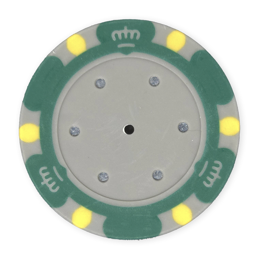 Green 14 gram clay Monte Carlo poker chip - Insert ready